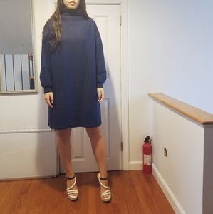 Navy Fleece Dress